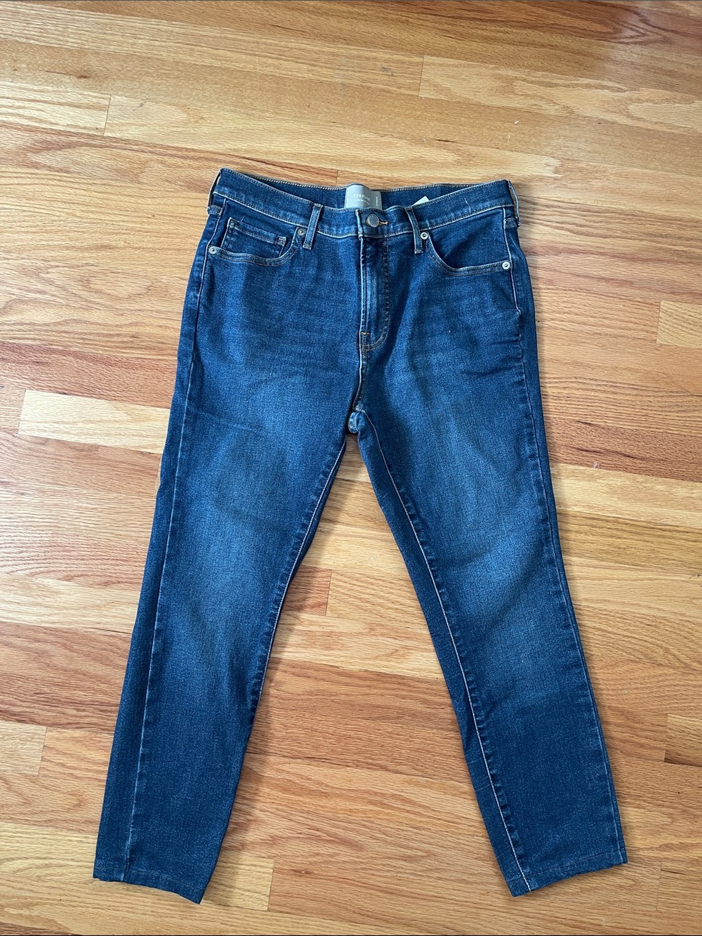 Everlane Women's Skinny Jeans in Dark Blue Denim 34 Midrise skinny